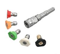 Adaptateur de nettoyeur haute pression en acier inoxydable, raccord rapide 1/4", pour Nilfisk KEW, comprend 5 buses
