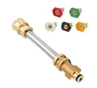 Adaptateur de nettoyeur haute pression Portland avec cinq buses de pulvérisation pour le nettoyage de voiture, cour et clôture, construction en laiton et plastique pour une utilisation à long terme