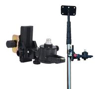 Adaptateur de niveau de précision, tête de perche télescopique à rotation de 360 degrés, base magnétique pivotante en forme de L avec clip ajustable pour l'aide au nivellement