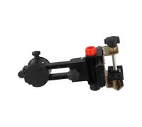 Adaptateur de niveau de réglage fin réglable à 360° avec tête multifonction et pinces arrière pour un positionnement précis sur tige télescopique ou tuyau en acier, construction ABS et fer, noir (B)