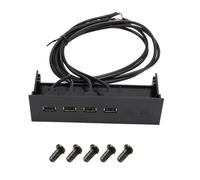 Adaptateur De Panneau Avant, Panneau Avant 5,25 Pouces 4 Ports Hub USB C Hub USB Interne en Métal Panneau Avant De Lecteur Optique pour Carte Mère De Bureau