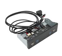 Adaptateur de Panneau Avant USB3.1, 6 Ports 5 Gbps Type C en-tête de Panneau Avant Plug and Play Professionnel pour Ordinateurs de Bureau (Position du Lecteur Optique 2U3, 2U2, 2C 19PIN)