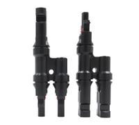 Adaptateur de panneau solaire photovoltaïque, 1 paire, connecteur 2T Type Y mâle à femelle, prise parallèle(1Pair 2T)