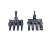 Adaptateur de panneau solaire photovoltaïque 2Y 3Y 4Y Connecteur de câble à cinq voies de type Y Connexion parallèle de l'assemblage de la plaque de batterie(4T 1 Pair)