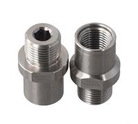 Adaptateur de pédale de vélo en acier inoxydable 1/2 à 9/16", rallonge de manivelle et convertisseur de filetage pour vélo, 12 mm à 14 mm, adaptateurs de vélo