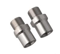 Adaptateur de pédale de vélo en acier inoxydable pour pédales de 1/2" vers manivelles 9/16" - Longueur 20 mm - Argent