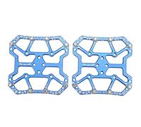 Adaptateur de pédale Plate Kuuleyn, Adaptateur de pédale sans Clip, 1 Paire de convertisseur de pédale sans Clip de vélo, Adaptateur de Plate-Forme de pédales à Disque (Bleue)