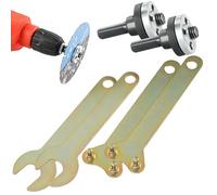 Adaptateur de perceuse à angle droit, 2 ensembles d'adaptateur de perceuse, jeu bielles meuleuse d'angle électrique pour disque coupe, disque polissage, roue métallique pour meuleuse