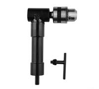Adaptateur de perceuse à angle droit de 90 degrés avec mandrin à trois mâchoires et tige de 8 mm pour un maintien ferme de différentes formes de poignée de perceuse et des opérations d'espace