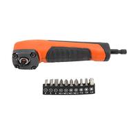 Adaptateur DE PERCEUSE À Angle Droit Jeu D'EMBOUTS MAGNÉTIQUES Fixation Tournevis ÉLECTRIQUE Bonne COMPATIBILITÉ pour Les TRAVAUX DE RÉPARATION Quotidiens (Orange)