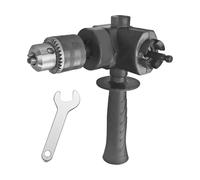 Adaptateur de perceuse à angle droit pour perçage de fixation dans des zones restreintes compatible avec plusieurs types de solutions d'espace restreint