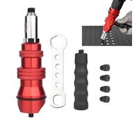 Adaptateur de perceuse à rivet - Embout de perceuse à rivet - Outil de perceuse électrique - Outil adaptateur antidérapant pour perceuse au lithium, perceuse dynamométrique, perceuse à piston