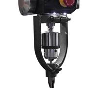 Adaptateur de perceuse - Support manuel antidérapant avec trou carré - Outil de fixation facile à installer - Métal robuste - Accessoire de banc pour atelier de bricolage en bois, réparation