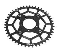 Adaptateur de pignon 104BCD 46T pour pédalier de vélo, base de conversion en alliage d'aluminium pour moteur Bafang Mid Drive (noir)