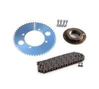 Adaptateur de pignon arrière à cliquet for Roue Libre 55T/65T/80T 25H 158L Go Kart Scooter Bike(55T Set B)