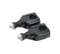 Adaptateur de pince de guidon de moto en aluminium, 2 pièces, support élévateur 22mm 1 1/8 Compatible avec les pièces de moto modèles ATV UTV(Black)