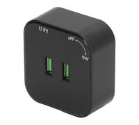 Adaptateur de Piste carrée Double USB Socket Extension de Sortie de Sortie de Surface Efficace et Pratique pour la Cuisine de la Chambre à Coucher PC Blanc