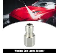 Adaptateur De Pistolet De Lavage Sous Pression / Adaptateur Universel Pour Pistolet De Lavage Extérieur Pour Voiture / Acier Inoxydable Durable 1/4" Npt / 1 Pièce Couleur Argent