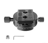 Adaptateur de plaque à dégagement rapide 60 mm pour têtes de trépied à tête sphérique Mécanisme de verrouillage à levier et base de douille de montage (B)