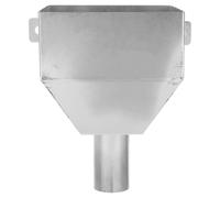 Adaptateur de Pluviale en Acier Inoxydable 45mm pour Drainage | Débit, Canal d Overflow Élargi, Finition Argenté Brossé, pour Toit Balcon et Tuyaux PVC