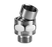Adaptateur de Pomme de Douche Pivotant, Robuste Épaississant Connecteur de Douche Rotule Réglable Connecteur d'Extension de Bras de Douche