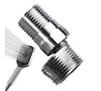 Adaptateur de pommeau de douche - Pied incurvé en acier inoxydable - Accessoire - Adaptateur de tuyau de douche élargi épais - Réducteur de pied coudé excentrique - Ouverture 4/6 tube