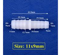 Adaptateur de Pompe à Air en PE Blanc pour Micro Irrigation,Connecteurs Directs de Réduction,4 12mm à 200 9mm,pour Aquarium,5 2.4 Pièces - Type 11x9mm PE-5 Pieces