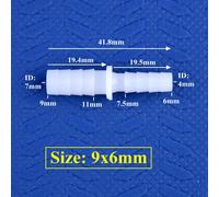 Adaptateur de Pompe à Air en PE Blanc pour Micro Irrigation,Connecteurs Directs de Réduction,4 12mm à 200 9mm,pour Aquarium,5 2.4 Pièces - Type 9x6mm PE-5 Pieces