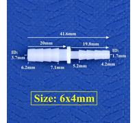 Adaptateur de Pompe à Air en PE Blanc pour Micro Irrigation,Connecteurs Directs de Réduction,4 12mm à 200 9mm,pour Aquarium,5 2.4 Pièces - Type 6x4mm PE-5 Pieces