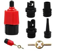 Adaptateur de Pompe à air pour gonflables, Adaptateur de Pompe Planche à pagaie avec 4 convertisseurs pour Planche pagaie/Bateau rames Gonflable/Kayak, décorations l'air Libre