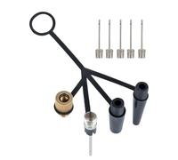 Adaptateur de pompe à air vélo, accessoire compresseur d'air 4 griffes - adaptateur gonflant pneus de vélo - pour maison, atelier, jouets gonflables, vélo, déplacement, entraînement longue distance