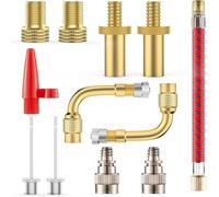 Adaptateur De Pompe À Vélo, 12 Pièces Adaptateur De Valve De Vélo Dv Av Sv Soupape De Vélo Presta Schrader Vélo Valve Connecteurs Embout Gonfleur Velo Adaptateur Gonflage Velo Raccord