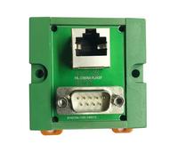 Adaptateur de Port de connexion DB9 à RJ45, 1 pièce, RS232 vers Port Net, convertisseur d'interface, adaptateur de Port LAN Net DB9 mâle vers RJ45, montage sur Rail DIN