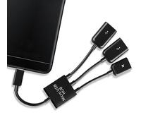 Adaptateur de Port Micro OTG 3 en 1, câble de Conversion de e jeu, souris, pour tablette Android, PC, lecteur de carte Flash USB