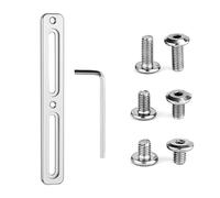 Adaptateur de Porte Bidon, Bouteille de Vélo, Base de Montage B-RAD Réglable Supports de Cage de Position Alternative Porte-Bidon Supports de Montage pour VTT Route VTT (2 Fentes, Argent)