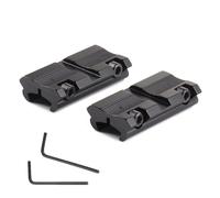 Adaptateur de portée, Base de montage en queue d'aronde de 11mm à 20mm, convertisseur de montage sur Rail Picatinny 9.5, accessoire de chasse, queue d'aronde de 10mm, 2 pièces Noir