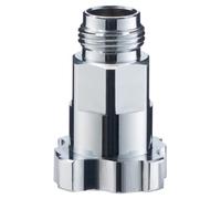 Adaptateur de pot de pulvérisation jetable pour pulvérisateurs de peinture, connecteur traité par électrophorèse en aluminium avec poignée hexagonale, 42 x 32 mm, argenté