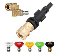Adaptateur de pot en mousse haute pression 14 connexions rapides pour Lavor/Parkside/Vax/Champion 4500 PSI avec pivot à 180° et 5 buses
