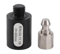 Adaptateur de poteau d'arpentage à filetage 5/8 pouces x 11 usiné avec précision, tige d'extension à dégagement rapide de 40 mm et adaptateur pour bâton de randonnée pliable