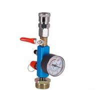 Adaptateur de pression en fonte d'aluminium pour réservoirs d'air compatible avec les buses de pneu et les systèmes de transfert de gaz avec jauge (cinq voies)