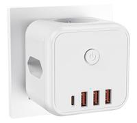 Adaptateur de Prise,3 Prises De Courant Alternatif D'Extension | Multiprises Murales | pour Maison Bureau Voyage Chambre Amis et Famille