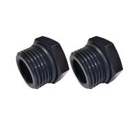 Adaptateur de prise à tête hexagonale en aluminium robuste - Raccord étanche - Convient pour les conduites de fluide - 1 paire de bouchons hexagonaux en aluminium anti-fuite