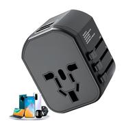Adaptateur de prise, adaptateurs pour voyages internationaux, gadgets de voyage avec adaptateur international | Chargeur international mondial, plusieurs ports de charge USB pour nomades numériques