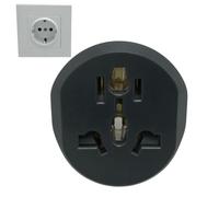 Adaptateur de prise allemande - Convertisseur de prise de type F - Adaptateur de voyage, accessoire de voyage pour la plupart des Europes, UE, Islande, Espagne, Italie, France, Allemagne