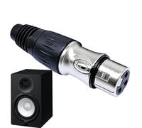 Adaptateur de prise audio - Connecteur de haut-parleur, connecteur noir à 3 broches, prise stéréo femelle | Connecteur casque et haut-parleur, prise audio stéréo femelle, adaptateur audio pour