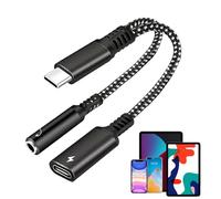 Adaptateur De Prise Audio - Séparateur De Casque 3,5 Mm, Adaptateur De Chargeur Double | Splitter Audio Des Écouteurs De L'ordinateur Téléphonique Compatible Pour Les Femmes Hommes, Conception Compact