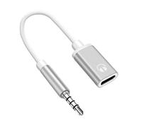Adaptateur de prise casque féminin de 3,5 mm Corde stéréo du câble de convertisseur de tête ronde, Câble de l'adaptateur audio d'écouteur de connecteur léger pour une qualité audio améliorée, 3,1 pouc