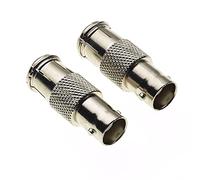 Adaptateur de prise coaxiale BNC femelle vers TV femelle, 50 ohms, boîtier en laiton nickelé - Adaptateur mâle vers femelle, adaptateur coaxial 2, adaptateur coaxial pour radios Wi-Fi - Lot de 2