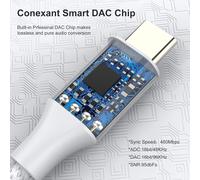 Adaptateur De Prise De Casque À 3,5Mm, Adaptateur Écouteur Usb C Jack 3.5Mm En Nylon, Adaptateur Jack Usb Type C Avec Dac Pour Samsung Galaxy S24 22 S20 Ultra S20, Pixel 4 3 2 Xl, Ipad Pro[Z980]