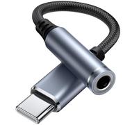Adaptateur de Prise de Casque à 3,5mm, Adaptateur Jack USB Type C avec DAC, écouteurs Numérique Type C vers Audio Compatible avec Galaxy S21 S20 S20+, MacBook Pro, Huawei (1 Piece)